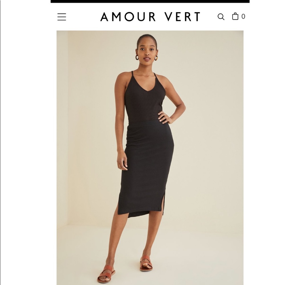 Amour Vert masha ribbed skirt